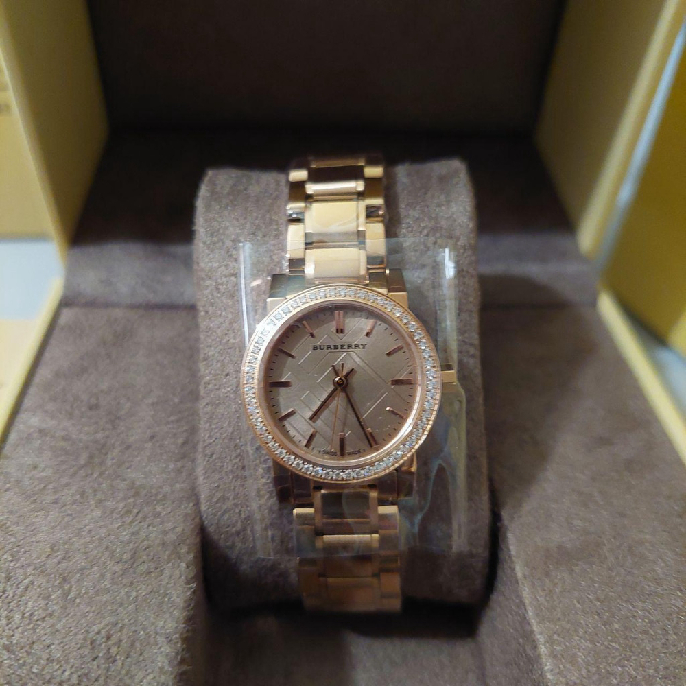 Burberry Rose Gold Tone Diamond Watch - Picture 5 of 7